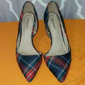 Old Navy Plaid Heels